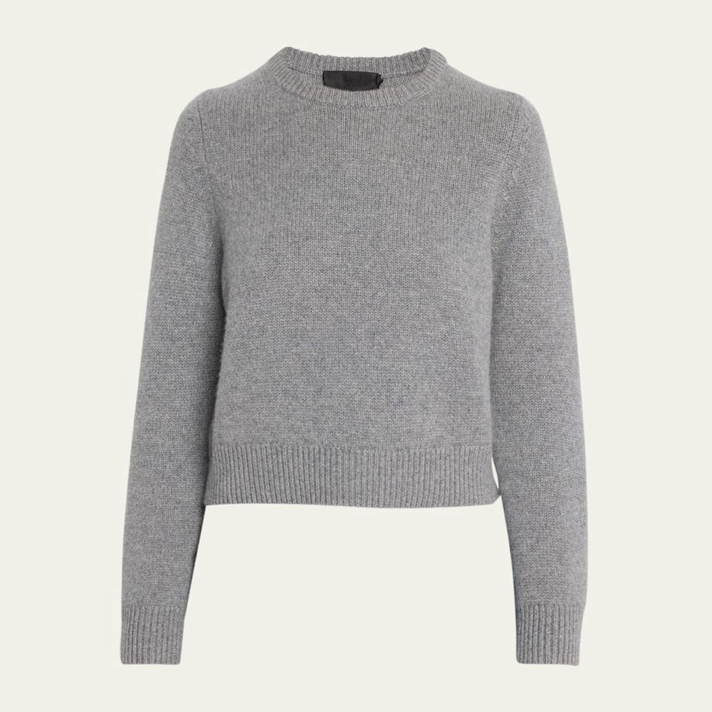 Nili Lotan Alpaca Wool Knit Grey Sweater
